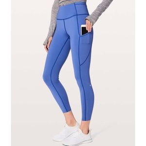 Lululemon Fast & Free 7/8 Tight Moroccan Blue